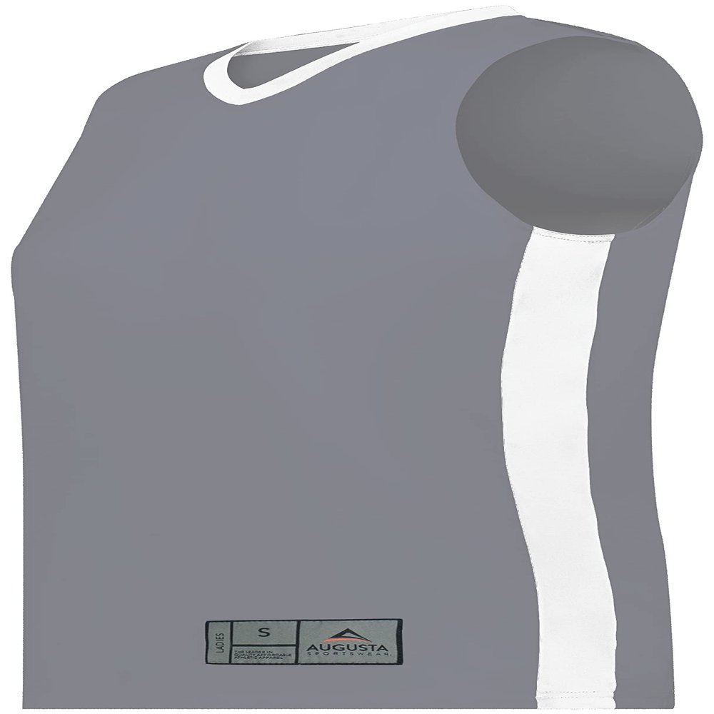 Ladies Match-Up Basketball Jersey Graphite/White L