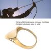 VBESTLIFE Archery Thumb Ring,Brass Archery Thumb Ring Portable Finger Protector with Anti Lost Rope for Outdoor (0.71in) view 3