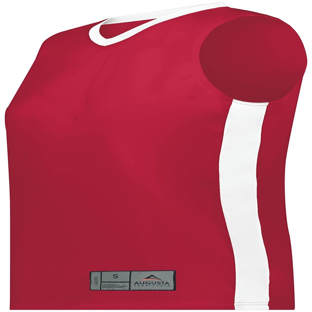 Ladies Match-Up Basketball Jersey Scarlet/White XL