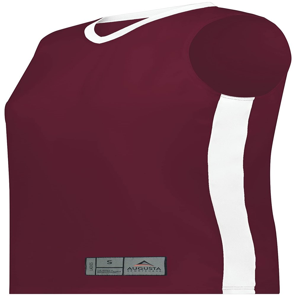 Ladies Match-Up Basketball Jersey Maroon/White XL