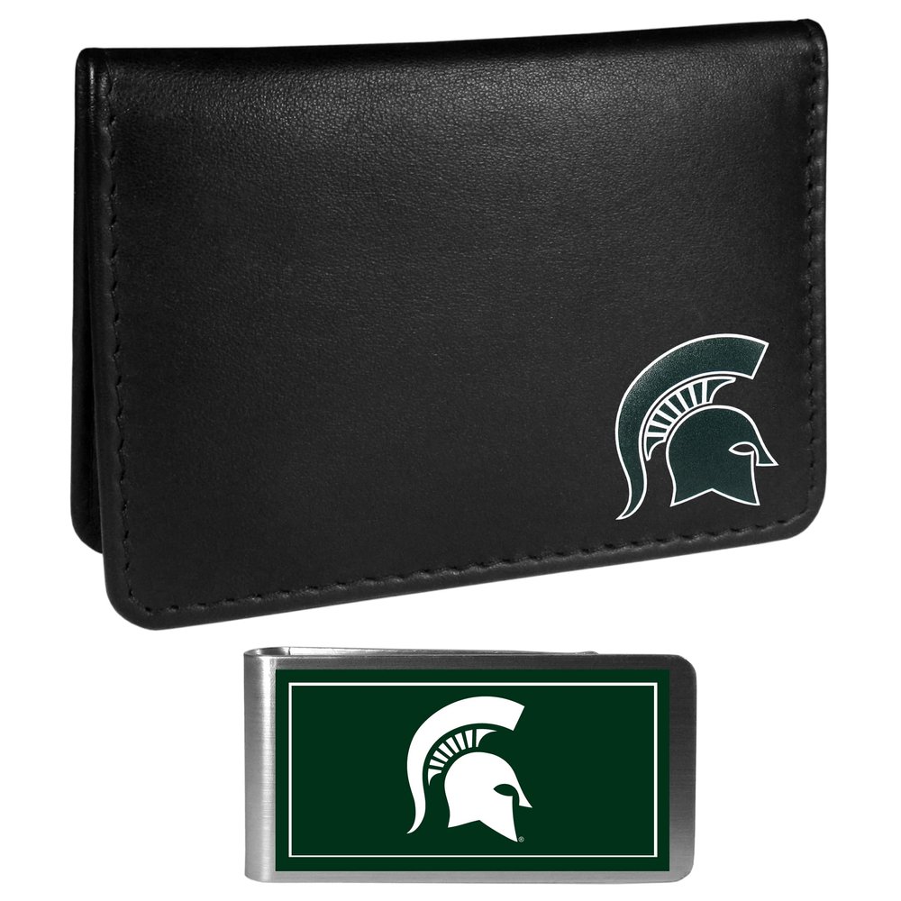 Siskiyou Sports NCAA Michigan State Spartans Weekend Bi-fold Wallet & Color Money Clip, Black, One Size