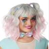 California Costumes, Pastel Textured Long Bob Wig, Grey/Pink Ombre view 1
