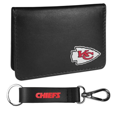 Siskiyou Sports NFL Kansas City Chiefs Weekend Bi-fold Wallet & Strap Key Chain, Black, One Size