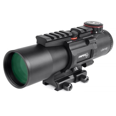 4x40mm Prism Scope GIII LS4X40 Red/Green/Blue Illuminated Reticle 4X Prism Scope (Horseshoe Reticle)