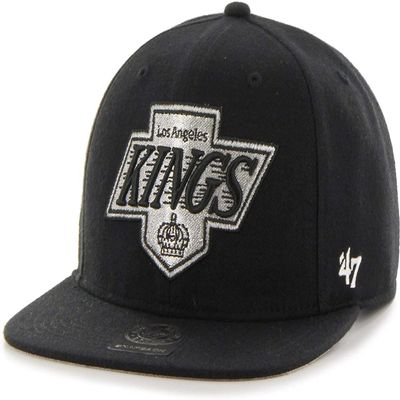 '47 Los Angeles Kings Black Sure Shot Captain Snapback Cap - NHL, Adjustable Flat Bill Baseball Hat