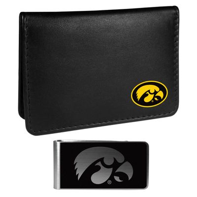 Siskiyou Sports NCAA Iowa Hawkeyes Weekend Bi-fold Wallet & Black Money Clip, Black, One Size
