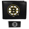 Siskiyou Sports NHL Boston Bruins Bi-fold Wallet & Black Money Clip, Black, One Size view 1