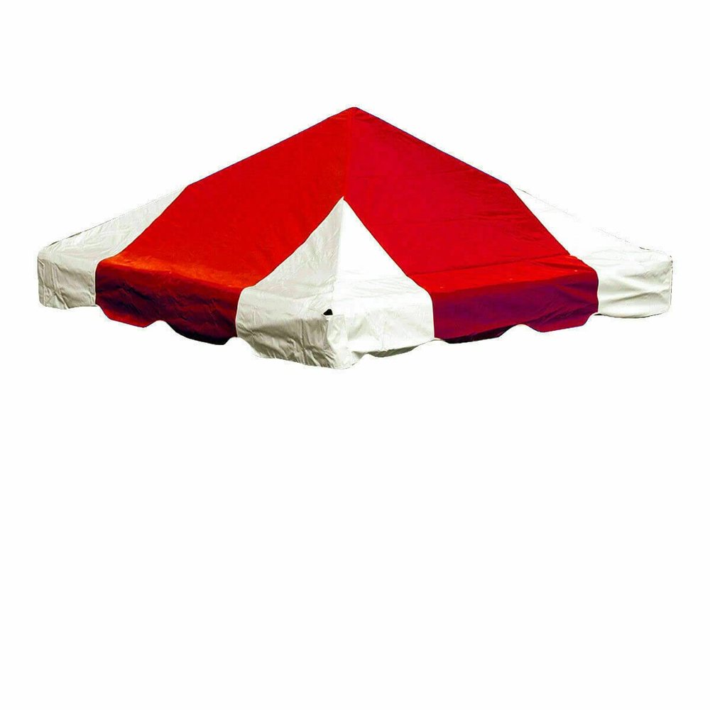 10' x 10' Replacement PVC Vinyl Tent Top | Red | Compatible with Party Tents Direct Weekender West Coast Frame Tent | Waterproof | UV Resistant | Heavy Duty