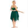 YONGHS Women's Lyrical Ballet Dance Dress Costumes Modern Comtemporary Dancewear Camisole Flowy Dress Green Small view 4
