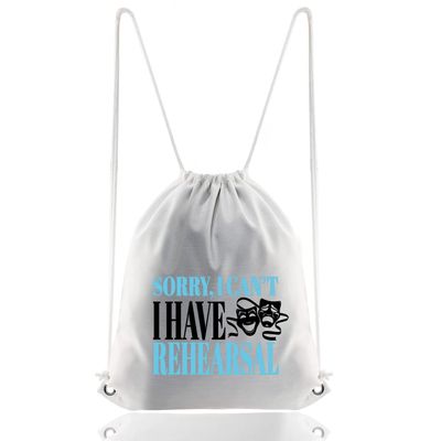 BDPWSS Theatre Drama Lover Gift Theater Drawstring Bag Comedy Tragedy Mask Gift Sorry i Cant i Have Rehearsal Drama Bag (I Have Rehearsal SSbp)