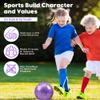 Size 4 Soccer Ball Glitter Pink - Kids Aged 4-6 6-8 8-12 Outdoors Sports Training Ball Recreation Playing Ball Teens Girls Children Youth Back to School Birthday (Glitter Purple, Size 4) view 4