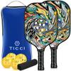 Pickleball Paddles Set of 2, USAPA Approved Fiberglass Pickleball Set with 4 Balls & Carry Bag, Lightweight Rackets for Beginners & Adults view 1