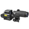558+3X Sight, Optical Holographic Hybrid Sight with 3X Magnifier, 558 Green/Red Dot Reflex Sight Scope + G33 Magnifying Glass Combo, Quick Release Rollover Multiplier, for 20mm Rail Mount (Black) view 1