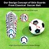 Uantc Soccer Shin Guards - Shin Guards Soccer Youths 2 Pairs - Kids Soccer Shin Guards Cushion Protection Reduce Shocks and Injuries - Shin Guards for Soccer Kids/Adults/Girls/Boys Blackwhite M view 3
