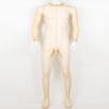 Sywiyi Mens Stretchy Sheer Mesh Bodystocking Long Sleeve Closed Toe Ultra-Thin Full Body Pantyhose Nude A One Size view 3