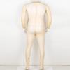 Sywiyi Mens Stretchy Sheer Mesh Bodystocking Long Sleeve Closed Toe Ultra-Thin Full Body Pantyhose Nude A One Size view 4