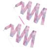 Abeillo 2pcs Rhythmic Dance Ribbons, 78.7 Inch Gymnastics Ribbon Dancer Wand Dancing Ribbon Streamers for Kids, Fits Artistic Dancing Gymnastics, Circus Carnival Shows, Baton Stick Twirling (Purple) view 1