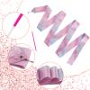 Abeillo 2pcs Rhythmic Dance Ribbons, 78.7 Inch Gymnastics Ribbon Dancer Wand Dancing Ribbon Streamers for Kids, Fits Artistic Dancing Gymnastics, Circus Carnival Shows, Baton Stick Twirling (Purple) view 3