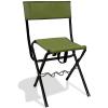 LEADALLWAY Folding Fishing Chair with Rod Holder,Green view 3