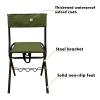 LEADALLWAY Folding Fishing Chair with Rod Holder,Green view 4