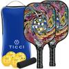 Pickleball Paddles Set of 2, USAPA Approved Fiberglass Pickleball Set with 4 Balls & Carry Bag, Lightweight Rackets for Beginners & Adults view 1