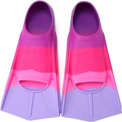 Foyinbet Kids Swim Fins,Kids Flippers Short Youth Swimming Fins for Lap Swimming Training for Children Girls Boys XXS
