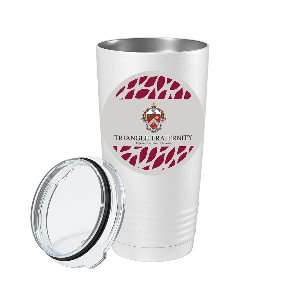 greeklife.store Triangle Fraternity Stainless Steel Tumbler - 20oz - Ringed Base (Triangle Fraternity #4)