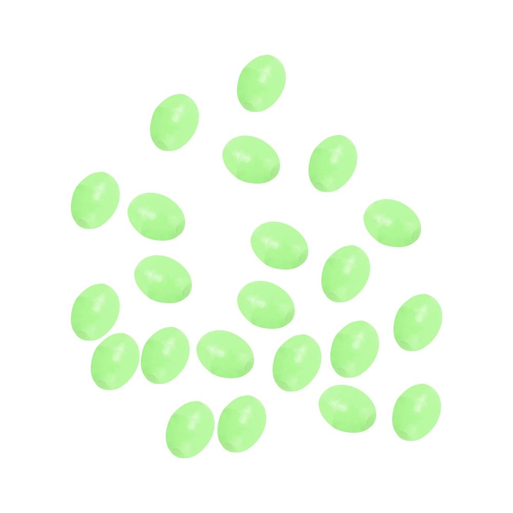 PATIKIL 7x5mm Luminous Fishing Beads, 200 Pieces Soft Plastic Glow Fishing Bait Eggs Rig Bead Tackle Tool Oval, Green