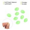 PATIKIL 7x5mm Luminous Fishing Beads, 200 Pieces Soft Plastic Glow Fishing Bait Eggs Rig Bead Tackle Tool Oval, Green view 4