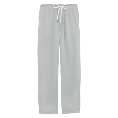 Maiyifu-GJ Men's Drawstring Linen Cotton Pants Lightweight Summer Beach Yoga Pant Elastic Waist Casual Loose Fit Trousers (Grey,XX-Large)