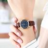 OLEVS Women Watches Blue Dial Brown Leather Dress Ladies for Female Analog Quartz Wrist Watch with Date Waterproof Classic Casual view 2