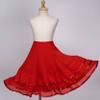 Loloda Girls Kids Chiffon A-Line Flared Maxi Skirts Elastic High Waist Pleated Skater Long Skirts Summer Wear Red 10 Years view 2