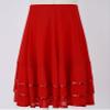 Loloda Girls Kids Chiffon A-Line Flared Maxi Skirts Elastic High Waist Pleated Skater Long Skirts Summer Wear Red 10 Years view 3