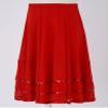 Loloda Girls Kids Chiffon A-Line Flared Maxi Skirts Elastic High Waist Pleated Skater Long Skirts Summer Wear Red 10 Years view 4