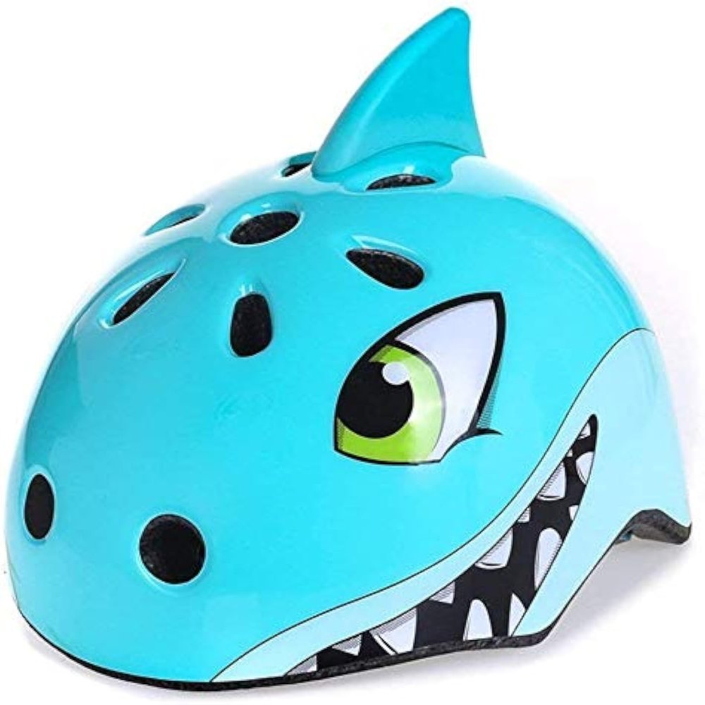 Youth Kids Bike Helmet, Adjustable and Multi-Sport for Child Boys and Girls, 2 Sizes for Kids Age 8-10-12-14 (Blue Shark, Medium)