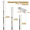 Dutiplus 68" Telescopic Rod 5-Prong Harpoon, Replaceable Harpoon, Hunting Fish Gig Gaff Fork Hook with 8mm Screw for Catching Fish Frog Mole view 3