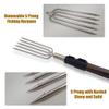Dutiplus 68" Telescopic Rod 5-Prong Harpoon, Replaceable Harpoon, Hunting Fish Gig Gaff Fork Hook with 8mm Screw for Catching Fish Frog Mole view 4