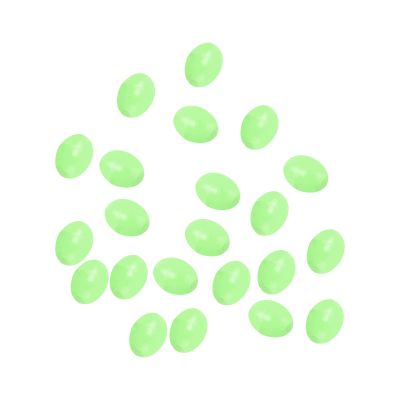 PATIKIL 7x5mm Luminous Fishing Beads, 200 Pieces Plastic Glow Fishing Bait Eggs Rig Bead Tackle Tool Oval, Green