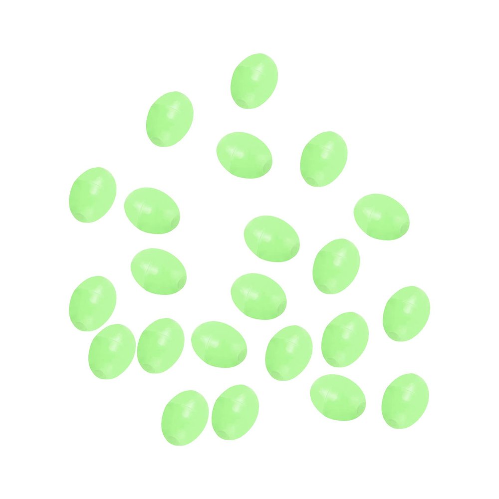 PATIKIL 7x5mm Luminous Fishing Beads, 200 Pieces Plastic Glow Fishing Bait Eggs Rig Bead Tackle Tool Oval, Green
