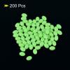 PATIKIL 7x5mm Luminous Fishing Beads, 200 Pieces Plastic Glow Fishing Bait Eggs Rig Bead Tackle Tool Oval, Green view 3