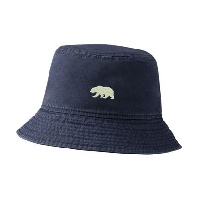 LexiuYibai Bucket Hat for Men Women California Bear Embroidered Washed Cotton Unisex Bucket Hats (Navy,7 1/2)