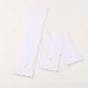 QUUPY 1 Pair White Lotus Leaf Edge Stretch Fingerless Gloves Long Over Elbow Thumbhole Arm Warmer Winter Autumn Soft Arm Sleeve for Women Girls 15.75 view 4