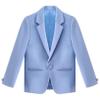 Hularka Baby Boys' 4-Piece Suit Set with Dress Shirt Vest Jacket Pants and Bow Tie Formal Wear Wedding Outfits for Kids Blue 3 Years view 4