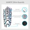 Uantc Soccer Shin Guards - Shin Guards Soccer Youths 2 Pairs - Kids Soccer Shin Guards Cushion Protection Reduce Shocks and Injuries - Shin Guards for Soccer Kids/Adults/Girls/Boys Blackwhite L view 2