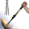 41" Aluminum Alloy Telescopic Rod 5-Prong Harpoon, Replaceable Harpoon, Hunting Fish Gig Gaff Fork Hook 8MM Screw for Catching Fish Frog Mole view 1