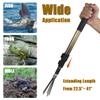 41" Aluminum Alloy Telescopic Rod 5-Prong Harpoon, Replaceable Harpoon, Hunting Fish Gig Gaff Fork Hook 8MM Screw for Catching Fish Frog Mole view 2