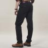 Men Relaxed Fit Casual Cotton Pant Chino Flat Front Classic Straight Pants Lightweight Business Comfort Trousers (Black,30) view 3
