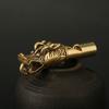 STOBOK Brass Dragon Whistle: 2pcs Emergency Whistle Loud Survival Whistle Keychain Bronze Carved Dragon Statue Charm for Survival Life Saving Hiking Festivals Camping, Pet Training view 4