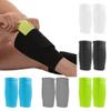 JENPECH Football Shin Guard, Lightweight and Breathable Soccer Equipment, 1 Pair Football Shin Guard with Pocket Breathable Nylon Calf Sleeve for Football Games, Kickboxing Black M view 3
