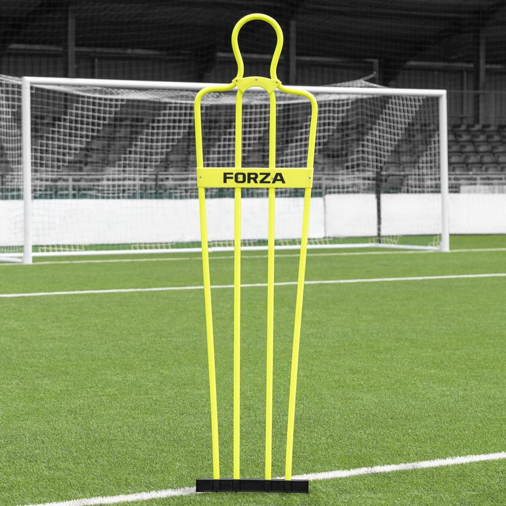 FORZA 6ft Airflow Soccer Mannequins - Free Kick Dummies | Soccer Training Equipment (Without Bases, Yellow, Pack of 1)